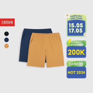 Pack 2 quần nam CANIFA chất liệu polyester pha, cạp chun 8LA22A008