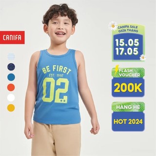 Pack 2 áo ba lỗ bé trai CANIFA áo thun không tay mặc nhà 2LA24S001