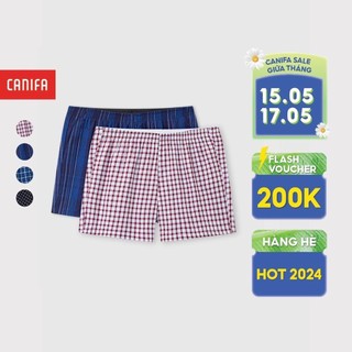Combo 2 quần đùi nam CANIFA quần mặc nhà cạp chun nhiều họa tiết 8LA24A004