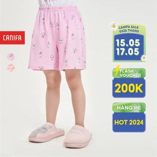 Pack 2 quần đùi bé gái CANIFA quần mặc nhà họa tiết dễ thương 1LA24S003