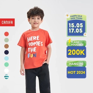 Áo phông bé trai CANIFA áo thun ngắn tay chất liệu cotton năng động thoải mái 2TS24S001
