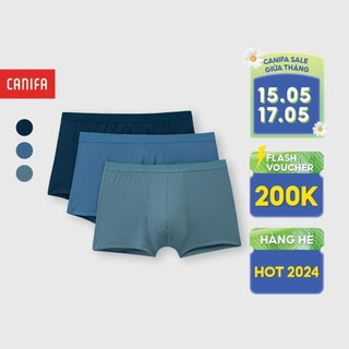 Combo 3 quần sịp đùi nam CANIFA nhiều màu chất liệu co giãn thoải mái 8US24A005