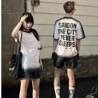 Áo thun tay lỡ unisex sleepless saigon tee 100% cotton - hades brand