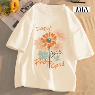 Áo Thun Nữ, Áo Phông Nam Nữ Unisex Tay Lỡ By MIA Hoa Hướng Dương In Hình Chất Cotton Form Rộng Phong Cách Ulzzang