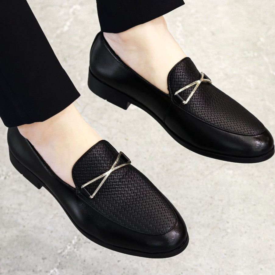 Giày Lười Nam Công Sở Siêu Đẹp Da Bò Thật G16 Da Mềm Cao Cấp Siêu Đẹp Size 38 Đến 43 Màu Đen - QC01