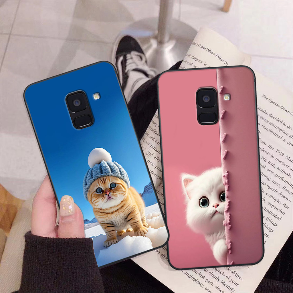 Ốp lưng Samsung A6 2018 / A6 Plus / A6+ in hình mèo siêu đáng yêu Milana Case