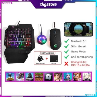 Combo bộ chuyển đổi chơi game Meiying M16 và bàn phím chuột kết nối điện thoại chơi PUBG Mobile, Free Fire