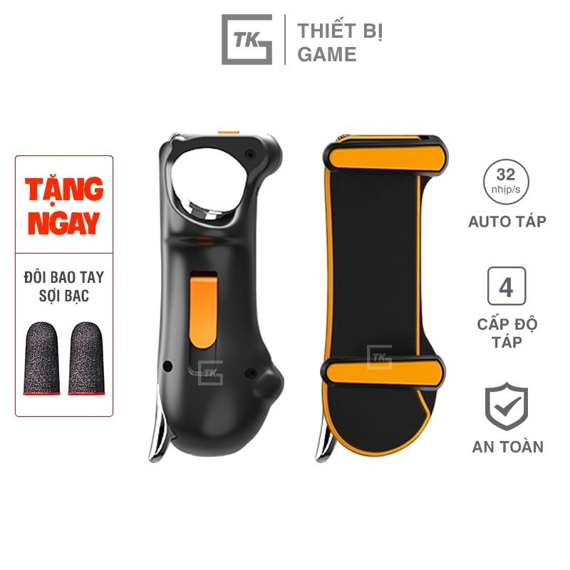 Tay cầm chơi game dành cho iPad JS62 auto táp 32 nhịp/s chơi game PUBG Mobile Free Fire 6 ngón cực n