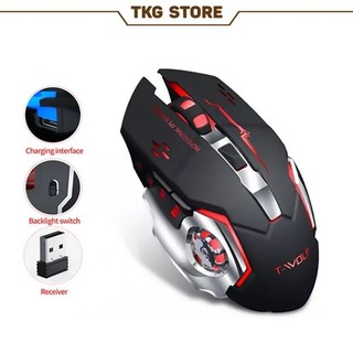 Chuột gaming không dây t-wolf q13 | pin sạc, led rainbow