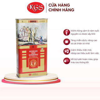 Hộp Thiếc 75g Hồng Sâm Củ Khô Hàn Quốc KGS Korean Ginseng Story (3-5 củ & 6-8 củ)