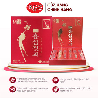 Hồng Sâm Nguyên Củ Tẩm Mật Ong  - Tăng Miễn Dịch, Nâng Cao & Cải Thiện Trí Nhớ (50g x 6 củ) - KGS Korean Ginseng Story