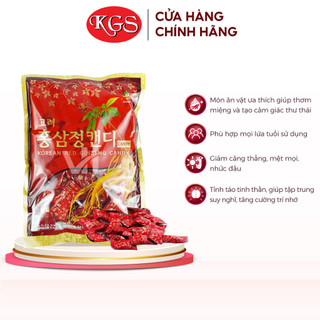 Bịch 300g Kẹo Hồng Sâm Hàn Quốc KGS - Korean Red Ginseng Candy - Kẹo Viên Cứng, Thơm Ngon Bổ Dưỡng
