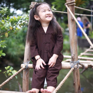 Áo lam la hán phật tử đi chùa cho bé trai, bé gái - đồ lam trẻ em