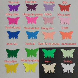 1 SET bươm bướm GIẤY - GIẤY MÀU THỦ CÔNG- Hình trang trí, đồ trang trí phòng, tiệc cưới, thủ công_mỹ thuật, thiệp,