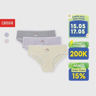 Pack 3 quần lót bé gái CANIFA chất liệu cotton spandex an toàn thoải mái 1US24A001
