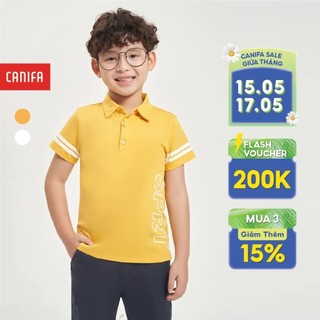 Áo polo bé trai CANIFA cộc tay cổ bẻ cài cúc chất liệu cotton 2TP24S005