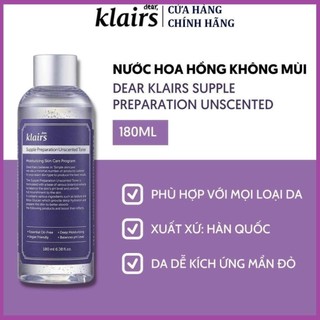  Toner dưỡng ẩm, Nước cân bằng da Klairs 180ml