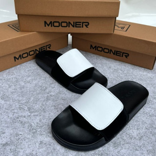  Dép quai ngang dép nam nữ Mooner quai dán đế đúc chữ dành cho nam nữ mã   M 38   