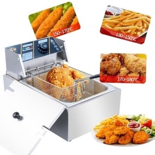 Nồi chiên nhúng ngập dầu seka, bếp chiên nhúng điện 6l 12l cao cấp inox, bản mới chiên rán nhanh chóng an toàn