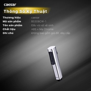 Đầu vòi xịt vệ sinh caesar bs308cw-1, không gồm dây xit và gác cài, cam kết chính hãng