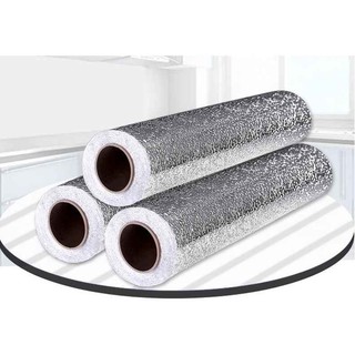 Giấy bạc dán tường chống thấm dầu mỡ cuộn decal bạc dán bếp