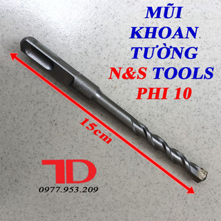 Mũi khoan tường n&s tools phi 10 x 150 mm TD Điện lạnh Thuận Dung