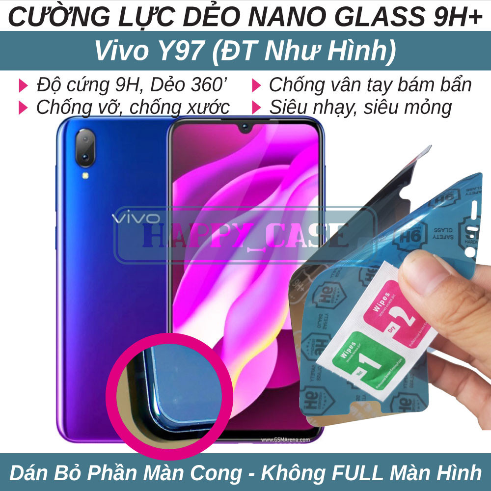 Dán cường lực dẻo nano cho Vivo Y97 (trong suốt và chống nhìn trộm) không viền đen