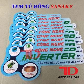 Combo 10 tem tủ đông sanaky loại lớn mẫu 1 TD Điện lạnh Thuận Dung