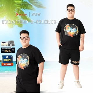 Bộ Thun Nam BigSize Akyoo từ 80kg - 140kg - Chất liệu cotton thoáng mát, thấm hút mồ hôi tốt - AT MAY BAY-ST DEN CHUN