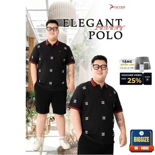 Áo Polo Bigsize Nam 80-140KG AKYOO, Vải Cotton Cao Cấp, Thoáng Mát, Thấm Hút Mồ Hôi - PL CAM