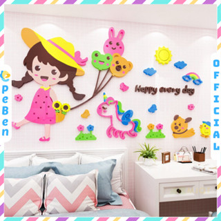 Tranh mica EPeBen dán tường nổi 3d hình dán công chúa 3D decor trang trí Phòng cho bé, Phòng ngủ, Mẫu giáo, Phòng học