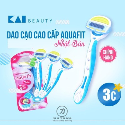 Dao cạo lông cao cấp Nhật cho nữ Aquafit 5 Blade (3 chiếc) Waxing