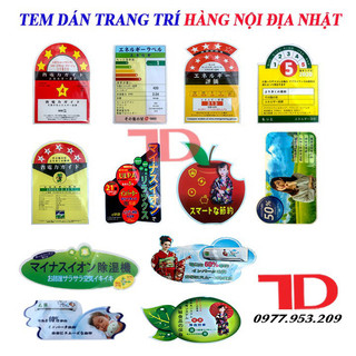 Tem trang trí nội địa nhật, tem trang trí máy lạnh máy giặt tủ lạnh nội địa nhật TD Điện lạnh Thuận Dung