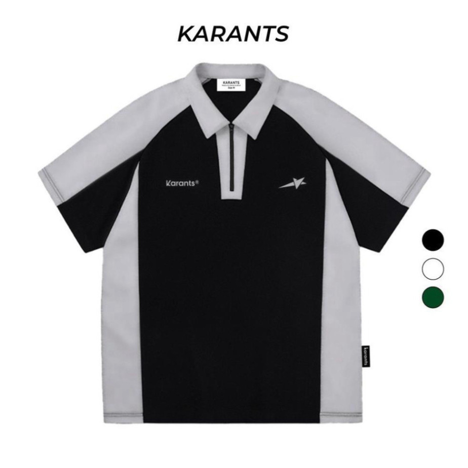 Áo Polo Phối Khoá Kéo SuperStar Karants Local Brand Polo Unisex Nam Nữ Oversize - KR52 msp09