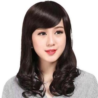 Tóc giả nguyên đầu trung niên xoăn đuôi S02TN04 TẶNG LƯỚI Tóc giả nữ trung niên cả đầu ngắn xoăn