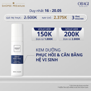 Kem dưỡng ẩm cân bằng và củng cố hàng rào bảo vệ da OBAGI Medical Rebalance Skin Barrier Recovery Cream 48g