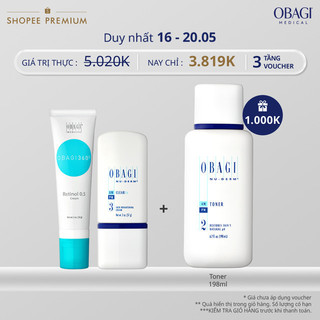 Bộ đôi Kem làm sáng da, chống lão hóa Obagi Nu-Derm Clear Fx và Kem chống lão hóa Obagi 360 Retinol 0.5 (Size tiêu chuẩn