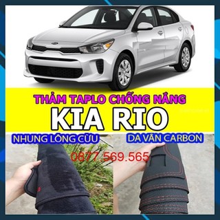 THẢM CHE NẮNG TAPLO KIA RIO 2021-2020-2019-2018-2017-2016-2015-THẢM TAPLO XE HƠI CAO CẤP NHUNG-DA VÂN CARBON 3 LỚP