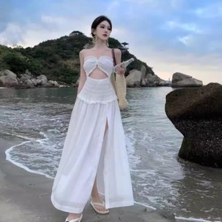 Đầm Cúp Ngực Dài Byoon Store Xẻ Tà Đi Du Lịch Hè, Đi Biển, Đi Resort D125
