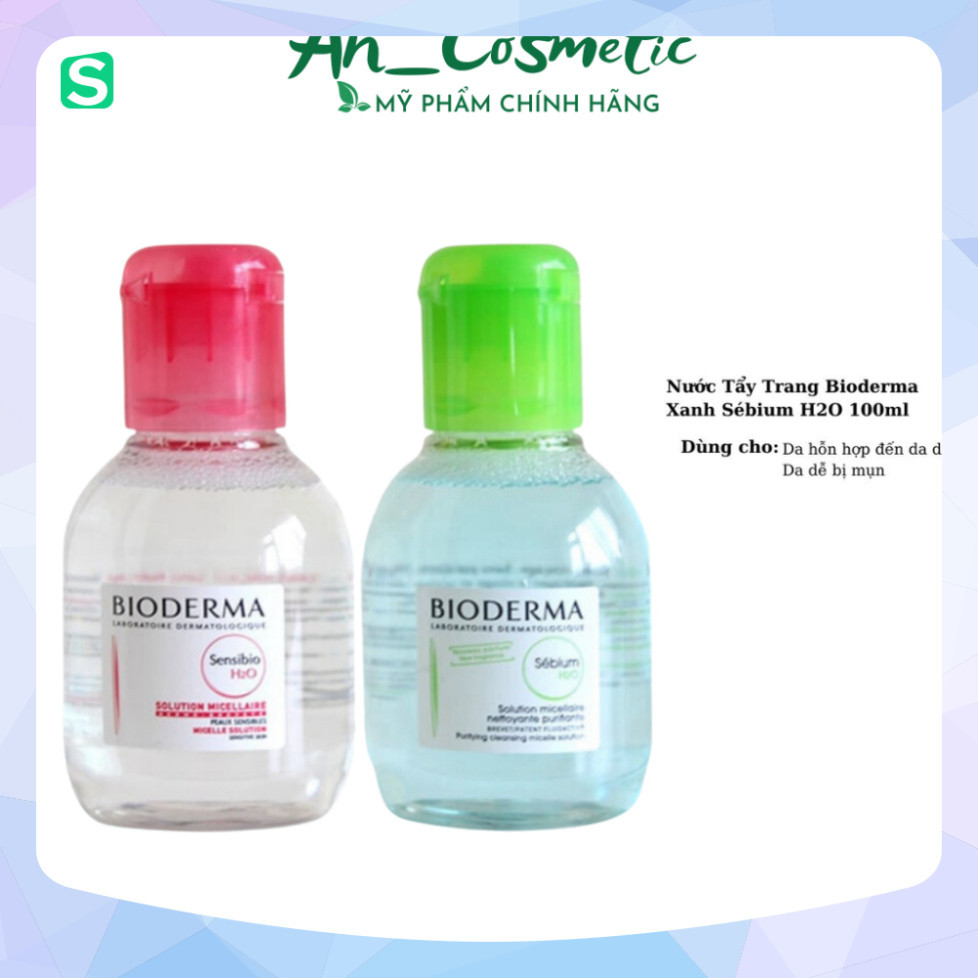 Xả Nước tẩy trang Bioderma 100ml, Bioderma mini - Bioderma cho da hỗn hợp, da nhạy cảm - Lem shop