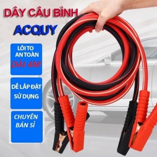  Dây Câu Bình Ắc Quy Lõi Đồng To 2000A 4 mét Dây Kích bình acquy cứu hộ cắm sạc khởi động ắc quy oto 