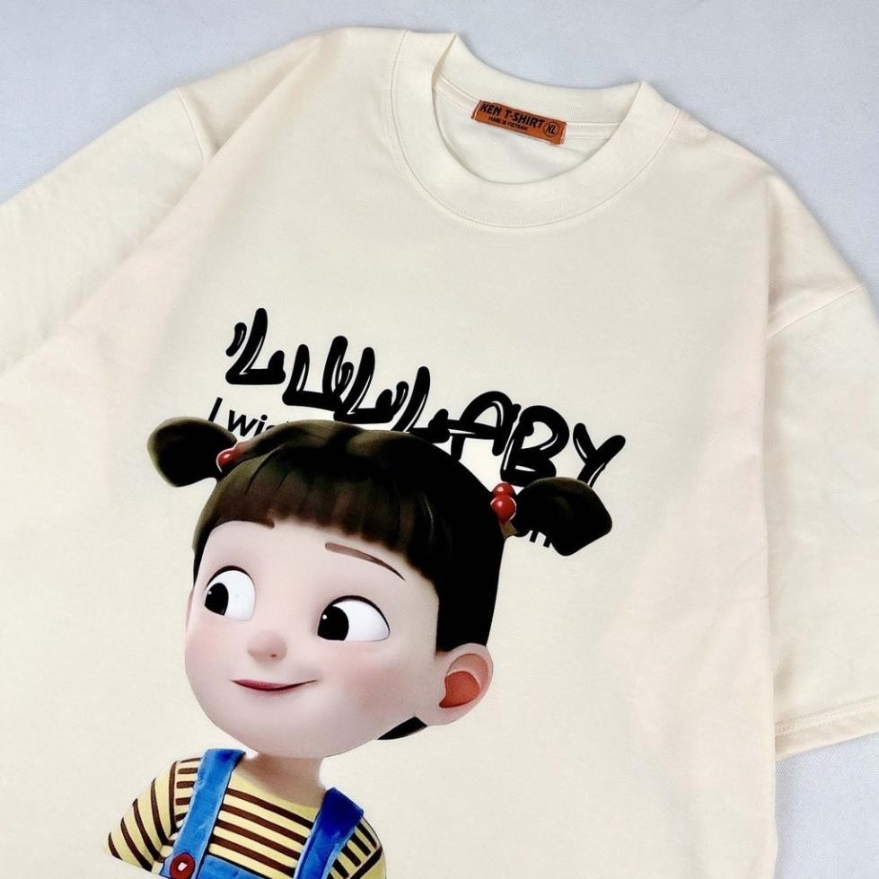 Áo thun form rộng cặp đôi T-Shirt Hoạt hình bé trai gái  tay lỡ nam nữ ut