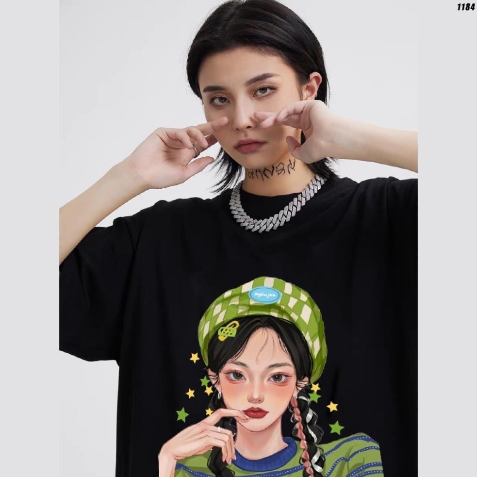 Áo thun form rộng tay lỡ Cô gái Choi  nam nữ form unisex UT