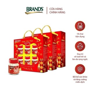 Combo 3 Hộp Quà 6 Chai Nước Yến Thật BRAND'S Đường Phèn (42ml/Chai)
