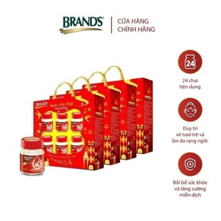 Combo 4 hộp quà 6 chai nước yến thật brand's đường phèn