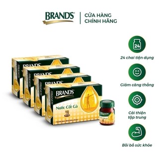 Combo 4 hộp 6 chai nước cốt gà brand's vị dịu nhẹ