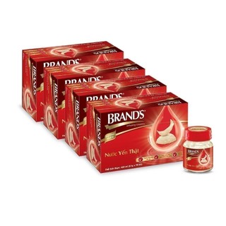 Combo 4 Hộp 6 Chai Nước Yến Thật BRAND'S Đường Phèn (70g/Chai)