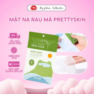 Mặt Nạ Giấy Dưỡng Da Rau Má PrettySkin Hàn Quốc The Pure Jeju Cica Mask Sheet 25ml