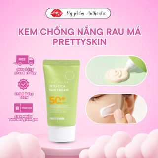 Kem chống nắng phổ rộng rau má The Pure Jeju Cica Sun Cream Prettyskin SPF50+ PA++++ 