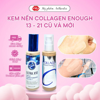 Kem nền COLLAGEN Enough Ultra X10 Cover up collagen foundation Bản mới - Bản Cũ 